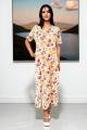 White Bloom Handblock Cotton Long Dress